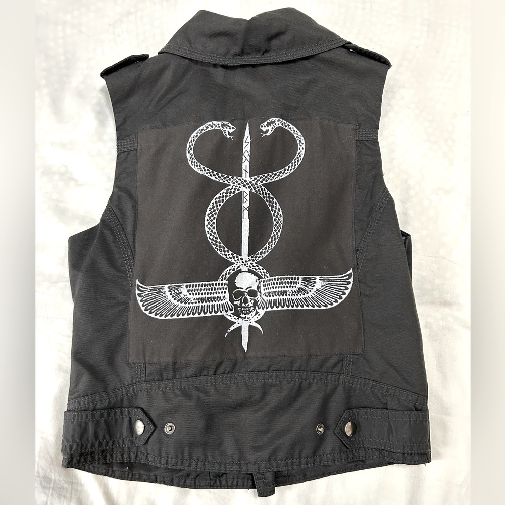 Cotton Motorcycle Vest with amazing SOTBM back patch.
